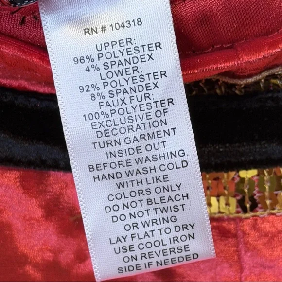 Santa Plus Size Velvet Fuzzy Striped Sequin Leggings Christmas Pullon Pants - Picture 12 of 13